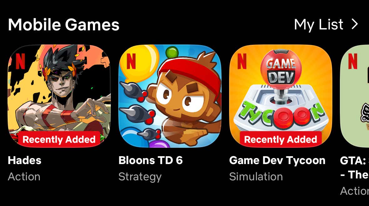 You can launch the game from the Netflix app or its stock app icon.